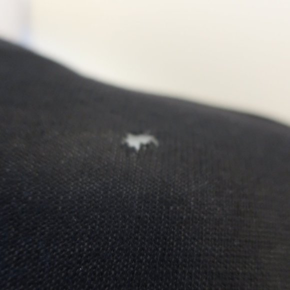 Womens DKNY Black Label Black Mixed Media Wool Leather Sweater M * - Picture 10 of 10